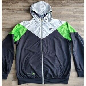 Nike Air Windrunner Track Jacket Reversible All Over Print Windbreaker L or XL